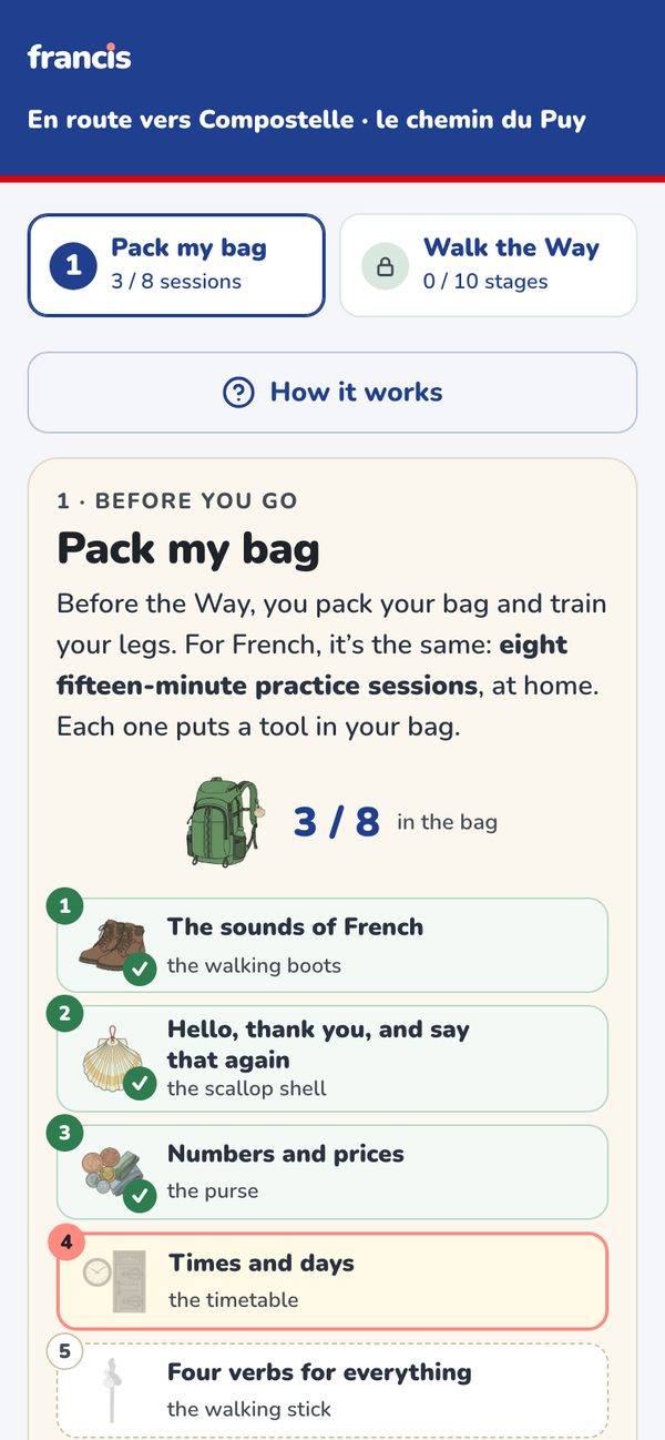 L'application sur un téléphone