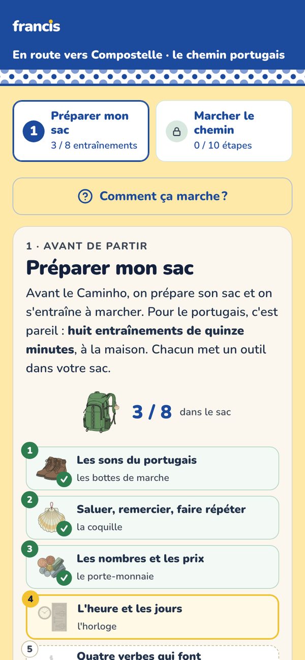 L'application sur un téléphone