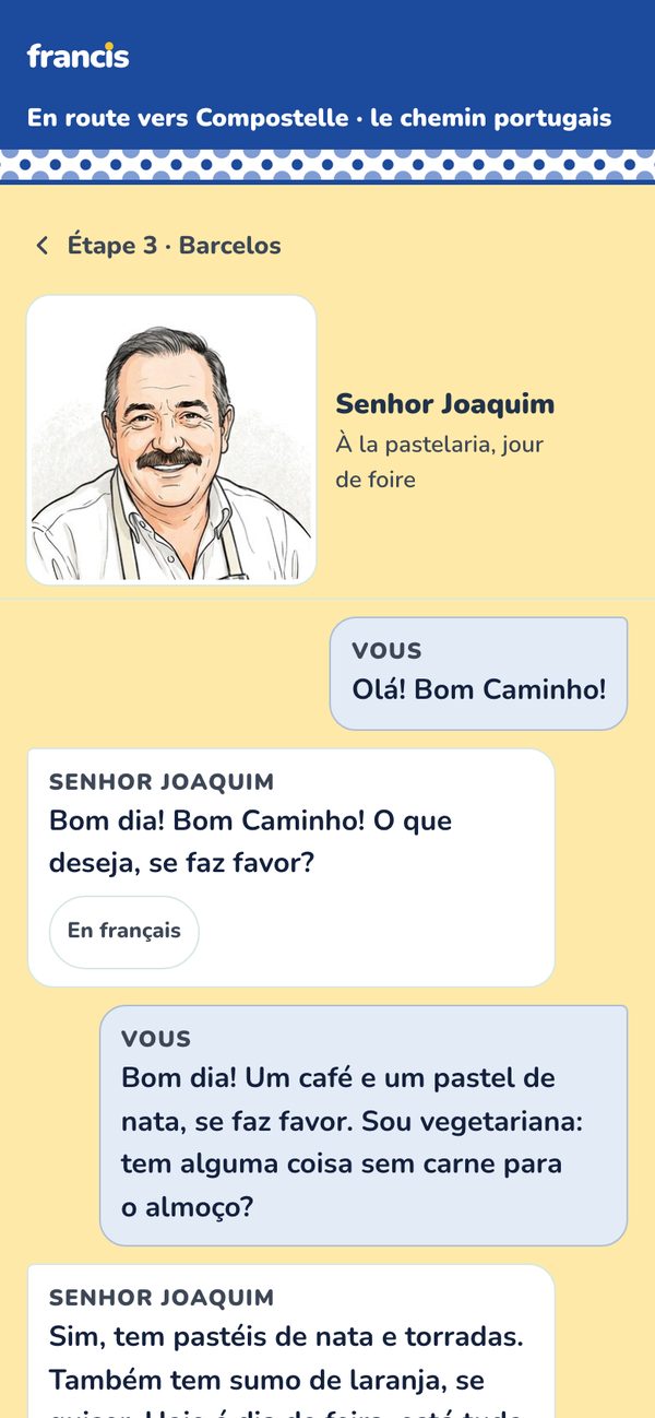 Une vraie conversation avec Senhor Joaquim, à la pastelaria de Barcelos