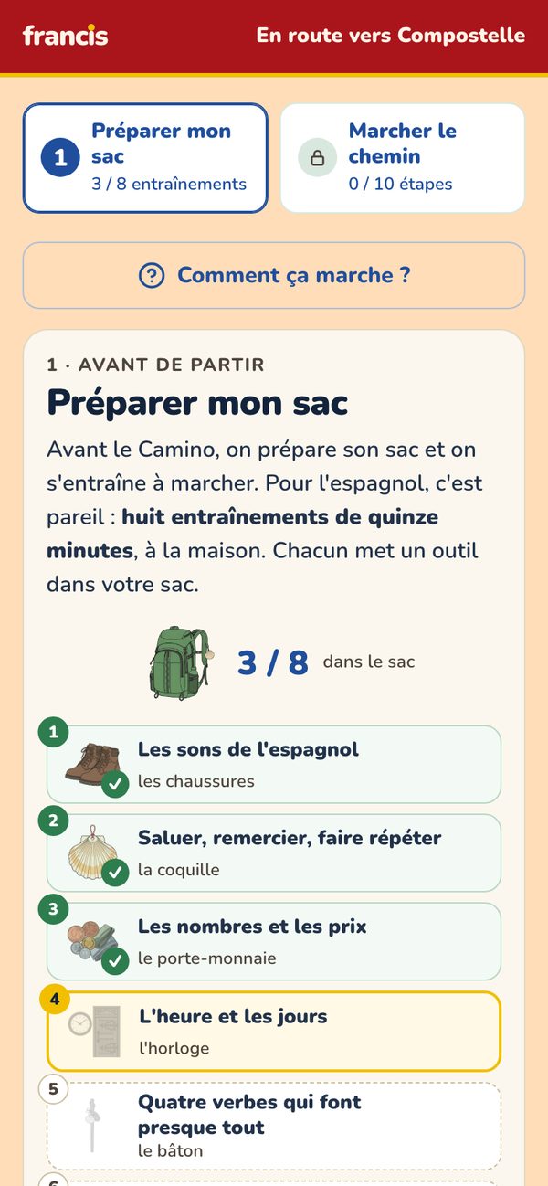L'application sur un téléphone