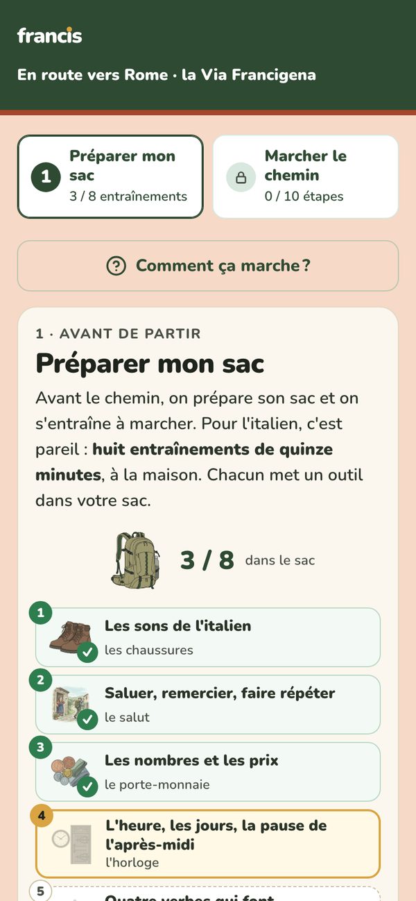 L'application sur un téléphone
