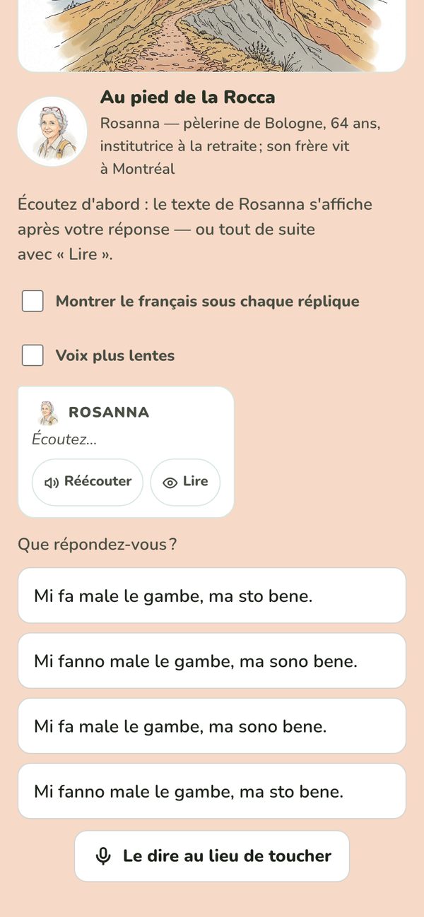 Le soir, avec Rosanna