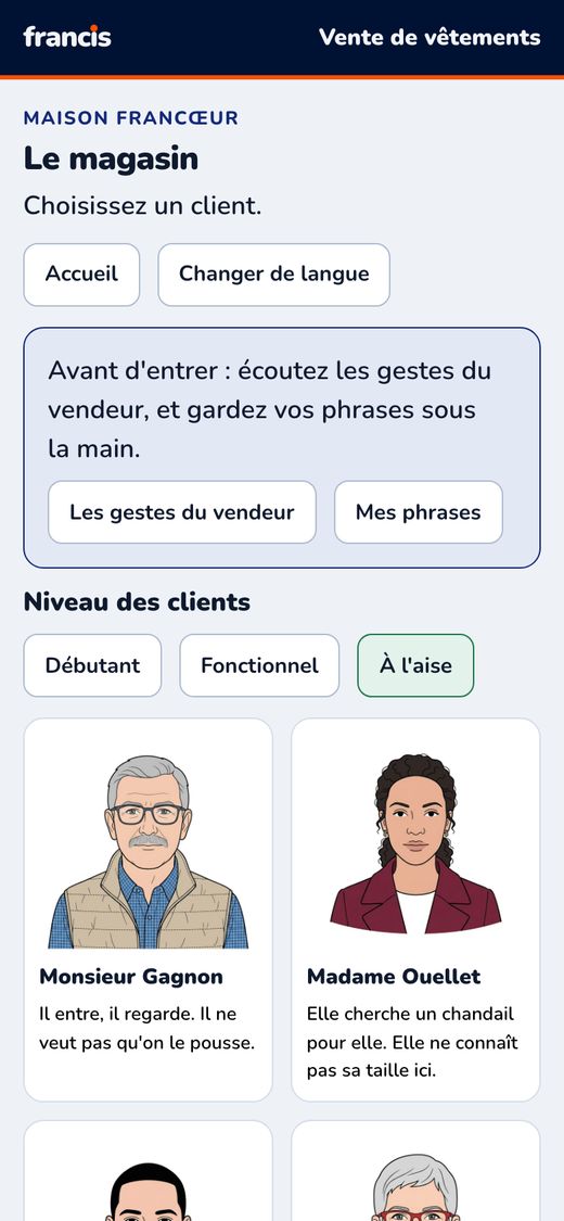 La trousse sur un téléphone
