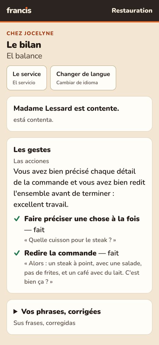Le bilan de la situation